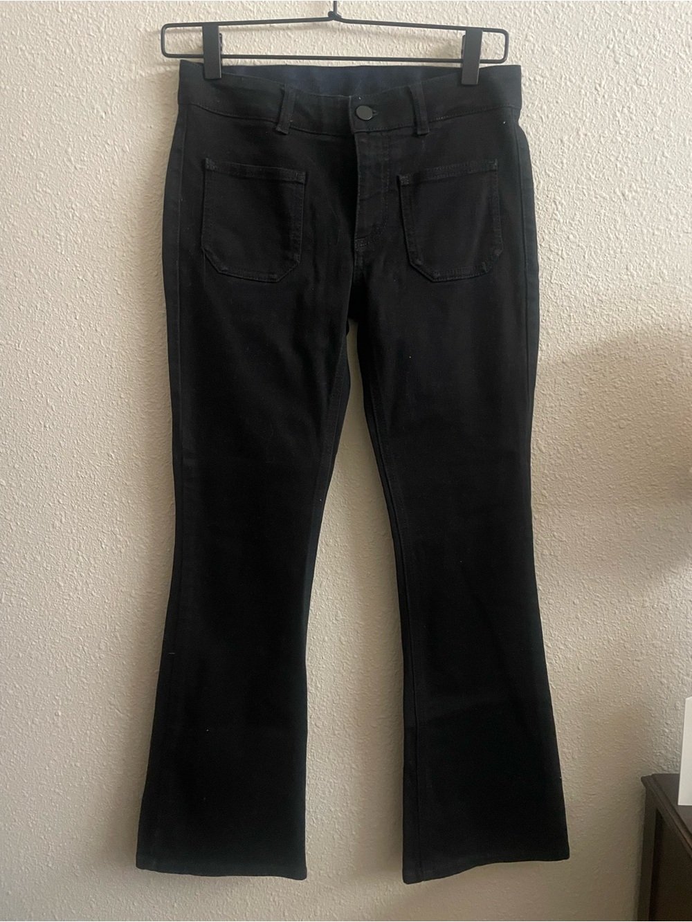 Stella McCartney black cropped flare pants